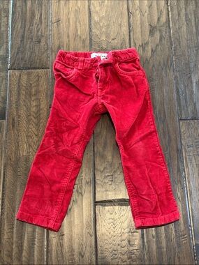 Mini Boden Bright Red Corduroy Kids Pants